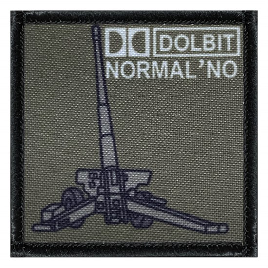 Шеврон на липучке с принтом Dolbit normalno 8x8 черный SHV-DTG-5 - фото 17160