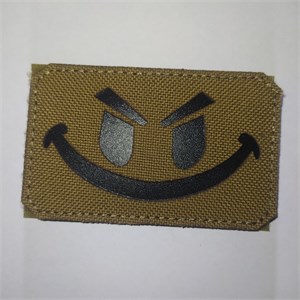 Шеврон на липучке LaserCut Смайл 5x8 койот SHV-LC-8(5)