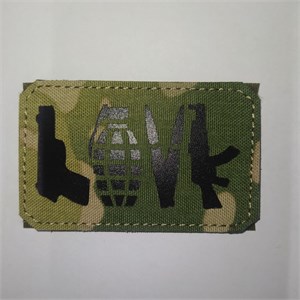 Шеврон на липучке LaserCut LOVE 5x8 мультикам SHV-LC-21(1)