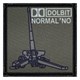 Шеврон на липучке с принтом Dolbit normalno 8x8 черный SHV-DTG-5 - фото 17160